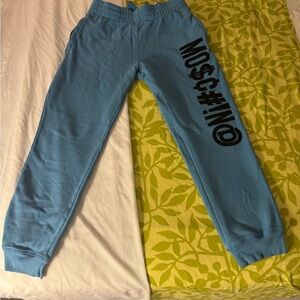 Blue Graphic Moschino Jogger Sweatpants - Casual Comfort